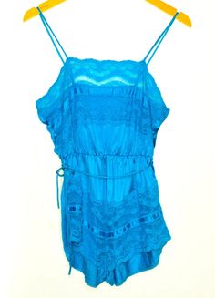 70's Blue Satin Teddy Bodysuit Turquoise Lingerie Cami Lace Romper Vintage Spaghetti Strap High Waist 70s Straight Neckline Boho Grunge S - Etsy Blue Lace Camisole For Spring, Blue Camisole With Lace Trim And Spaghetti Straps, Blue Lace Trim Camisole For Summer, Blue Lace Trim Camisole With Spaghetti Straps, Blue Lace Trim Spaghetti Strap Camisole, Blue Beach Camisole With Adjustable Straps, Blue Camisole With Adjustable Straps For The Beach, Blue Adjustable Straps Camisole For Beach, Vintage Spaghetti