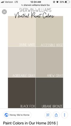 the color scheme for sheryl williams's neutral paint palettes in our home