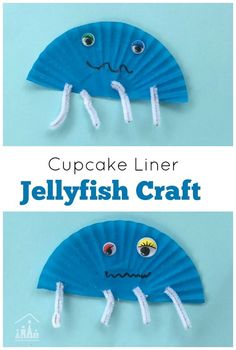 cupcake liner jellyfish craft is an easy and fun idea for kids to make