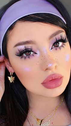 Make Up Designs, Drag Make-up, Cute Eye Makeup, Purple Makeup, Makijaż Smokey Eye, Eye Makeup Designs, Dope Makeup, Purple Eyeshadow, Edgy Makeup