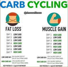 Calorie Cycling, Carb Cycling Meal Plan, Endomorph Diet, Carb Cycling Diet, Workout Plan For Beginners, Carb Cycling, Muscle Gain, No Carb Diets, Gain Muscle