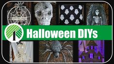 halloween diys are featured in this collage