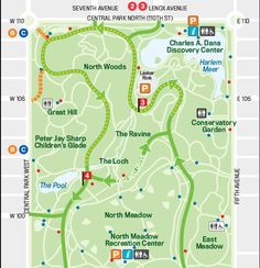 a map showing the location of several parks in north vancouver, and where to go