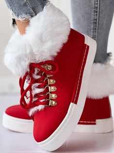 Christmas Plush Plain Casual Winter Cotton-Padded Suede Flat Heel Slip On Classic Boots | zolucky Comfortable Ankle Boots, Leather Snow Boots, Kids Leather Shoes, Kids Snow Boots, Boots Patterns, Shoes Boots Ankle, Estilo Chic, Snow Boots Women, Classic Boots