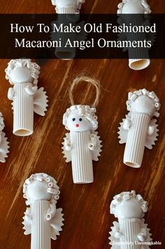 how to make old fashioned macaroni angel ornaments