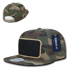 Decky Patch Snapbacks Flat Bill 6 Panel Camo Black Baseball Hats Caps Unisex Six-panel Snapback Hat For Baseball Season, Casual Six-panel Snapback Hat With Logo Patch, Black Military Style Snapback Hat With Flat Bill, Military Snapback Hat With Flat Bill For Outdoor, Usa Cap, Marines Logo, Black Baseball Hat, Black And White Hats, 5-panel Sports Snapback Hat With Logo Patch