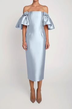 Ready To Ship – Page 2 – ALEXIA MARÍA Dress 2022, Midi Pencil Skirt, Ruffle Sleeves