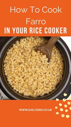 farro in rice cooker How To Cook Farro, Easy Rice Side Dishes, Puerto Rico Recipes, Best Rice Recipe, Aroma Rice Cooker, Farro Recipes, Cooking Grains, Boiled Rice, Rice Cooker Recipes