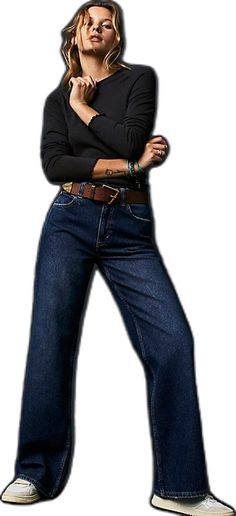 Classic Workwear Jeans With Belt Loops, Classic Dark Wash Bottoms For Workwear, Classic Wide Leg Jeans For Work, Straight Fit Jeans For Workwear In Fall, Workwear Jeans With Belt Loops For Fall, Classic Fall Workwear Jeans, Classic Jeans For Workwear In Fall, High Rise Jeans, Boho Clothing