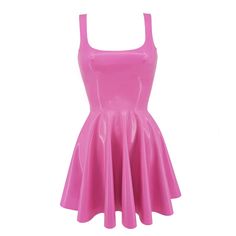 *Please read BEFORE ordering* Latex skater mini dress The dress has a full circle skirt and a vest top with scoop back Skirt length, measured from the waist, is between 39cm/15""(size XS) and 34,5cm/13,5"" (size 3XL). This is the maximum length for a 3XL, i can not make it any longer. The dress shown is a size S, larger sizes can have a different top to skirt ratio than the dress shown because of the shorter skirt length. Made from regular 0,4mm latex  The dress is pull on only and can be made i Pink Fitted Dress With Flared Skirt, Pink A-line Fitted Mini Dress, Summer Party Sleeveless Scoop Neck Dress, Skater Mini Dress, Bandeau Crop Top, Back Skirt, Full Circle Skirt, Mini Skater Dress, Full Circle Skirts