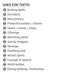 Teeth Witchcraft, Necromancy Witchcraft, Grimoire Topics, Witchy Ingredients, Necromancy Spells, Spell Journal, Witchcraft Meaning, Star Sketch, Theistic Satanism