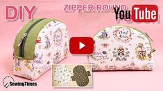 the zipper around you tube bag sewing pattern is easy to sew