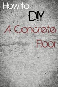 a concrete floor with the words how to diy a concrete floor written on it