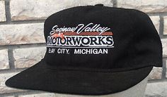 Saginaw Valley Motorworks MI H-D HARLEY Strapback Cap Hat Motorcycle Made USA | eBay Adjustable Cap For Biker Events, Cap Reference, Bay City Michigan, Motorcycle Chaps, Brand Ideas, Buckle Bags, Bay City, Hat Ideas, Open Storage