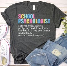 School Psychologist Shirt, School Psych Shirt, Psychologist Team Shirt, Psychologist TShirt, Psychology Student T-Shirt,Back To School Shirt ------------------------------------------------------- A B O U T - T H I S - T S H I R T ------------------------------------------------------- School Psychologist Shirt, School Psych Shirt, Psychologist Team Shirt, Psychologist TShirt, Psychology Student T-Shirt,Back To School Shirt (F25-670) Available in size : XS, S, M, L, XL, 2XL, 3XL Available in col Psychology Student, Team Shirt, Team Shirts, School Shirts, Psych, Dark Grey, Solid Colors