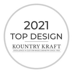 the logo for country kraff's 2021 top design award is shown in black and white