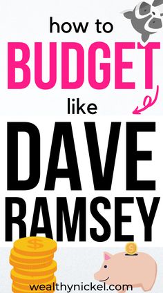 how to budget like david ramsay by the way i know it's not easy