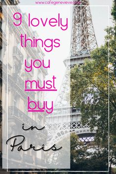 Eiffel Tower with text "9 lovely things you must buy in Paris" What To Buy In Paris Shopping, Things To Buy In France, Must Buy In Paris, Paris Shopping Luxury, Best Things To Buy In Paris, Shopping In France, Places To Shop In Paris, Souvenirs From Paris, Visiting Paris