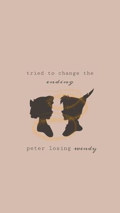 two silhouettes with the words tried to change the ending