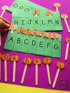 Letter Matching Preschool, Pumpkin Activities Preschool, Preschool Pumpkin, Pumpkins Preschool, Letter Matching Activities, Pumpkin Activities, Alphabet Activities Preschool, Letter Matching