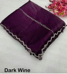 Soft organza saree with readymade blouse . Available colours - dark wine or purple size - medium to xx large Elegant Purple Tissue Silk Pre-draped Saree, Party Purple Silk Pre-draped Saree, Celebration Purple Georgette Pre-draped Saree, Purple Self Design Georgette Saree, Purple Georgette Saree With Self Design, Elegant Purple Chanderi Pre-draped Saree, Purple Organza Pre-draped Saree For Diwali, Purple Tissue Silk Pre-draped Saree With Sheer Dupatta, Purple Pre-draped Saree With Cutdana For Party