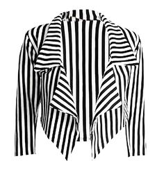 PRICES MAY VARY. 100% Polyester Imported Polyester lining Drawstring Waist closure Step into the spooky and whimsical world of "Beetlejuice" with this Women's Beetlejuice Costume! This costume captures the essence of the mischievous and eccentric character, making it perfect for Halloween parties, costume events, or fans of the classic film.Introducing the Women's Classic ¾ Sleeves Open Front Stripes Cropped Waterfall Crop Blazer – a versatile and stylish addition to your wardrobe. Design: This Waterfall Blazer, Beetlejuice Costume, Stripe Blazer, Mode Zara, Black And White Jacket, Cropped Blazer Jacket, Women's Suiting, Womens Jackets Casual, Party Kleidung