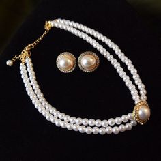 Pearl wedding jewelry sets for wedding With two strands of pearls, this multi strand pearl necklace looks very luxurious with large vintage diamond pearls as pendants. The pearl wedding set also comes with pairing large pearl stud earrings or clip on earrings for both piercing and non-piercings. This luxurious pearl wedding jewelry sets is perfect for weddings and parties. Timeless and shiny pearl multi strand necklaces will make you stand out in the crowd. Multi strand pearl necklace are adjust Pearl Wedding Jewelry Sets, Pearl Wedding Jewelry, Multi Strand Pearl Necklace, Real Pearl Earrings, Pearl Necklace Wedding, Pearl Jewelry Wedding, Pearl Jewelry Sets, Vintage Pearl, Pearl Choker Necklace