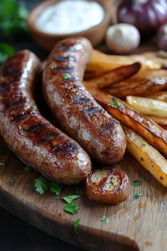 Délicieux Plateau de Pommes de Terre Frites et Saucisses Fumées! Brat Recipes, Air Fryer Brats, How To Cook Bratwurst, Brats Recipe, Chicken Photography, Brats Recipes, Bratwurst Sausage, Roasted Cauliflower Steaks, Plat Simple