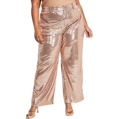 Manufacturer: Nina Parker Style Type: Dress Pants Collection: Nina Parker Sleeve Length: Material: 100% Polyester Fabric Type: Polyester Specialty: Sequined Sku: BH5964011 Size: 26W.  Color: Pink.  Gender: female.  Age Group: adult. Glamorous Gold Bottoms For Holiday, Gold Straight Leg Party Bottoms, Glamorous Gold Holiday Bottoms, Gold Bottoms For Evening Holiday Events, Gold Fitted Bottoms For Holiday Season, Fitted Gold Bottoms For Holiday, Fitted Gold Bottoms For The Holidays, Fitted Gold Holiday Bottoms, Chic Holiday Pants