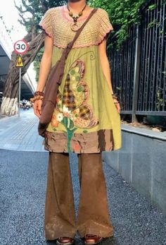 Whimsical Clothes Aesthetic, Whimsy Aesthetic Outfits, Whimsicore Outfits, Whimsical Twee Outfits, Whimsical Outfit Ideas, Twee Fashion Outfits, Funky Style Outfits, Granny Outfit