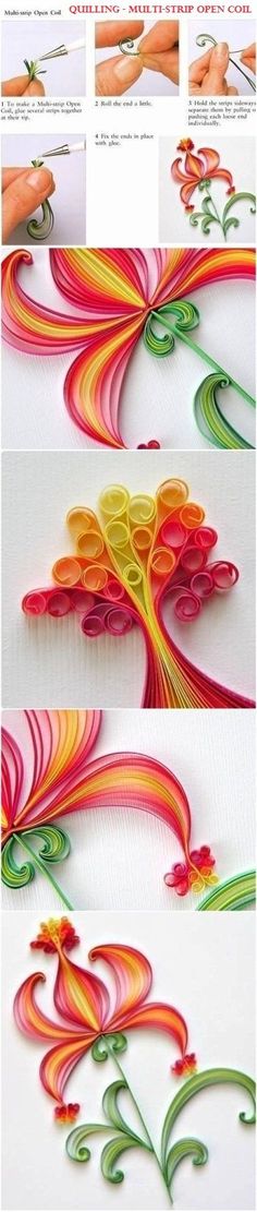 the process of making colorful paper flowers