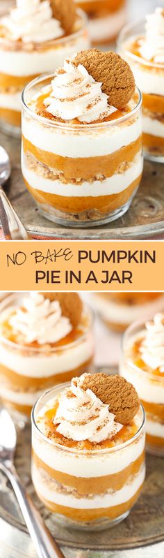 no bake pumpkin pie in a jar