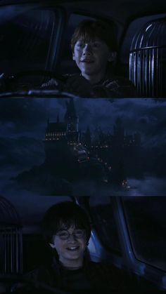 harry potter and hermione's hogwarts in the car