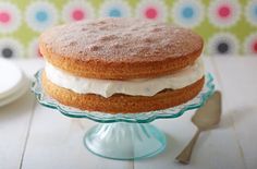 a cake sitting on top of a glass plate