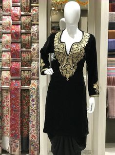 Elegant Floral Embroidered Kurta For Winter, Winter Embroidered Fitted Kurta, Anarkali Kurta With Gold Embroidery And Long Sleeves, Traditional Velvet Straight Kurta, Designer Velvet Traditional Wear With Long Sleeves, Traditional Velvet Long Sleeve Salwar Kameez, Traditional Long Sleeve Velvet Wear, Velvet Long Sleeve Traditional Designer Wear, Semi-stitched Gold Embroidered Kurta With Long Sleeves