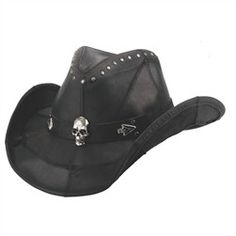 Studded Cowboy Hat, Emo Cowboy Hat, Black Leather Cowboy Hat, Gothic Cowboy Hat, Black Cowboy Hat Women, Punk Cowboy Hat, Black Cowgirl Hats, Fancy Cowboy Hat, Goth Cowboy Hat