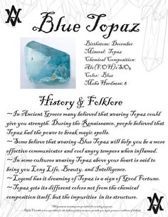 Blue Topaz Meaning, Topaz Meaning, Topaz Birthstone, Gemstone Meanings, Crystal Therapy, Crystal Healing Stones, Blue Topaz Stone, Crystal Meanings, Topaz Stone