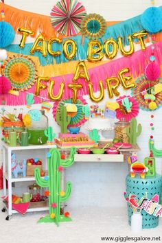 taco bout'a future birthday party with decorations