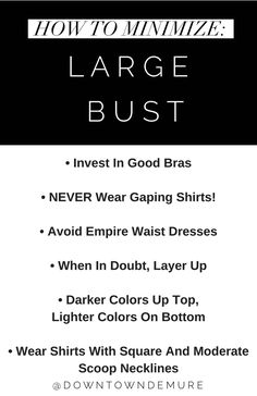 How to Minimize Large Bust - Downtown Demure Minimize Large Bust, Tops For Busty Women, Sewn Tops, Hourglass Style, Image Consulting, Dark Blue Shirt, Hourglass Fashion, Image Consultant