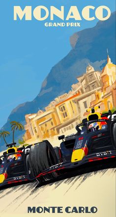 the monaco grand prix race poster is shown