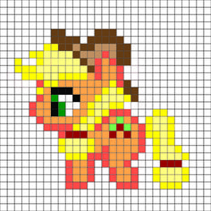 an image of a pixellated pony that looks like it has been made out of squares