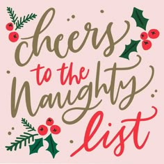 cheers to the naughts list with holly and mist