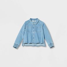 Women's Adaptive Long Sleeve Button-down Denim Shirt - Universal Thread™ Medium Wash : Target Jean Shirt Outfits, Office Attire Women, Adaptive Clothing, Comfy Wear, Jean Shirt, Long Sleeve Denim Shirt, Denim Shirts, Country Shirts, Denim Accessories