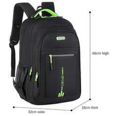 Place Of Origin : China (mainland) Interior : Interior Slot Pocket,Cell Phone Pocket,Computer Interlayer Handle/Strap Type : soft handle Style : fashion Exterior : none Lining Material : POLYESTER Closure Type : zipper Pattern Type : Solid Gender : MEN Main Material : nylon Brand Name : YIYUEQIANLI CN : Hebei Item Type : Backpacks Large Capacity Backpack Men Laptop Backpacks 15.6 Oxford Black Solid High School Bags Teen College Boy Gril Student Backpack Size:Class A:Length 48cm,Width 18cm,Height Business Rucksack, College Boy, Mens Backpack Fashion, Office Backpack, High School Bags, Men's Backpacks, Business Backpack, Senior High School, Computer Backpack