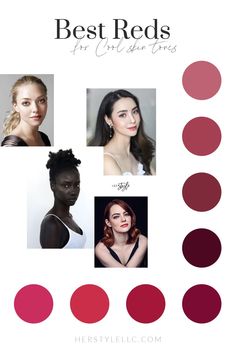 Cool Skin Tone Lipstick, Red Lipstick Cool Skin Tone, Cool Winter Red Hair, Clothing For Cool Skin Tones, Lipstick Colors For Cool Skin Tones, Lipstick For Winter Skin Tone, Cool Tone Red Lipstick, Red For Soft Summer, Red Lipstick For Cool Undertones