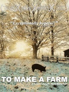 the cover of to make a farm, featuring a pig in a field with trees