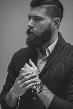 amazing undercut witha beard #BEARD More Beard Envy, Perfect Beard, Beard Hairstyle, Great Beards, Beard Love, Beard Tattoo