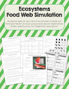 an image of food web simulations with text on the front and back cover,