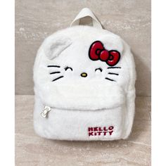 Brand New With Tags! Hello Kitty Faux Fur Backpack Adjustable Shoulder Straps Interior Zipper Pocket Zip Top Top Handle Front Zipper Pouch Hello Kitty Bow Shaped Zipper Pull Tabs 10”H X 8.5”W Ultra Soft! Primark Exclusive! Cheap Hello Kitty Tote Bag, White Cat Design Backpack, Cute Animal Design Standard Backpack, Cute White Backpack With Cat Design, White Backpack With Cat Design, Trendy White Backpack With Cat Design, Cute White Cat Design Backpack, White Cat Design Standard Backpack, White Student Bag With Cat Design