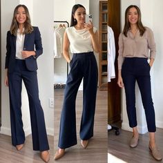 Navy Pant Work Outfit Women, Navy Office Outfits Women, Blue Business Outfits Women, Navy Blue Blazer Work Outfit, Navy Blue Formal Pants Women, Navy Dress Pant Outfit Women, Navy Blue Office Outfit, Navy Interview Outfit Women, Navy Blue Ankle Pants Outfit Work